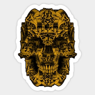 Heavy Equipment Skull Sticker